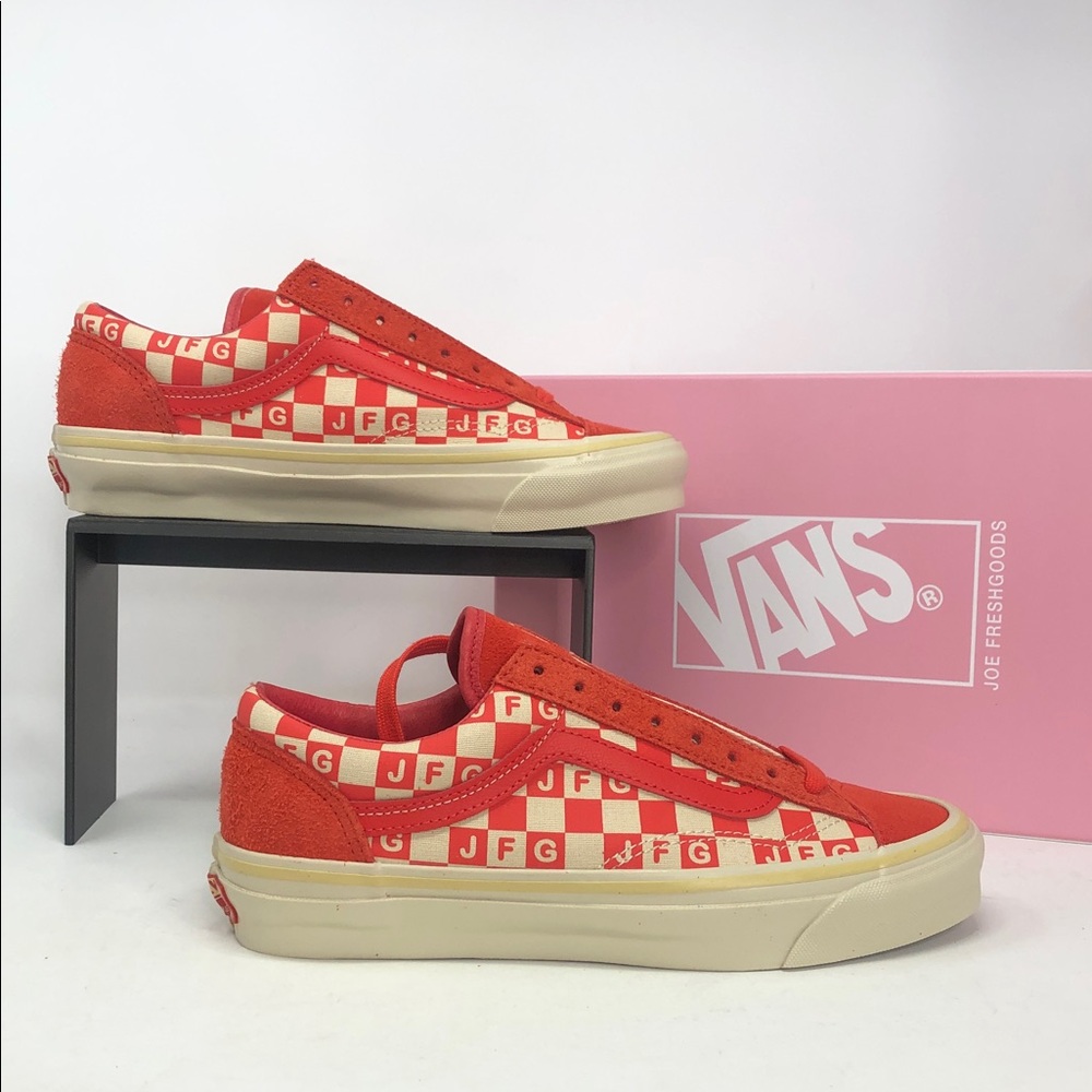 Vans x Joe Freshgoods Red Checkered OG Style 36 LX Unisex Sneakers - Size 8